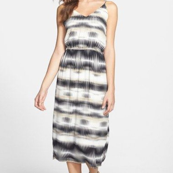 Vince Camuto Linear Echoes Print Dress - Size PXS - Picture 12 of 12